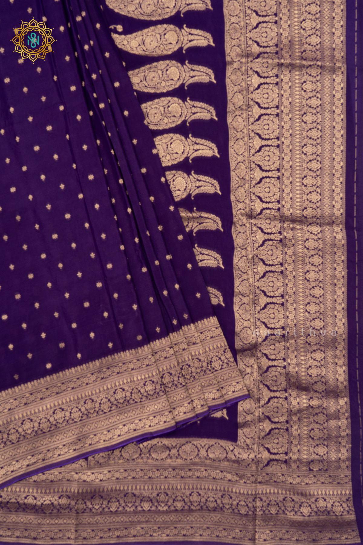 PURPLE - SEMI BANARASI CREPE