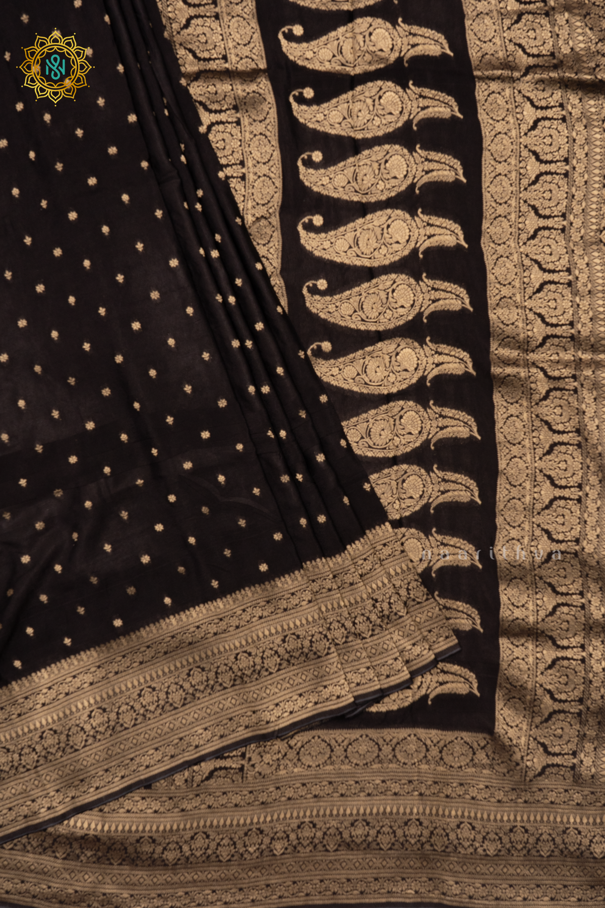 BLACK - SEMI BANARASI CREPE