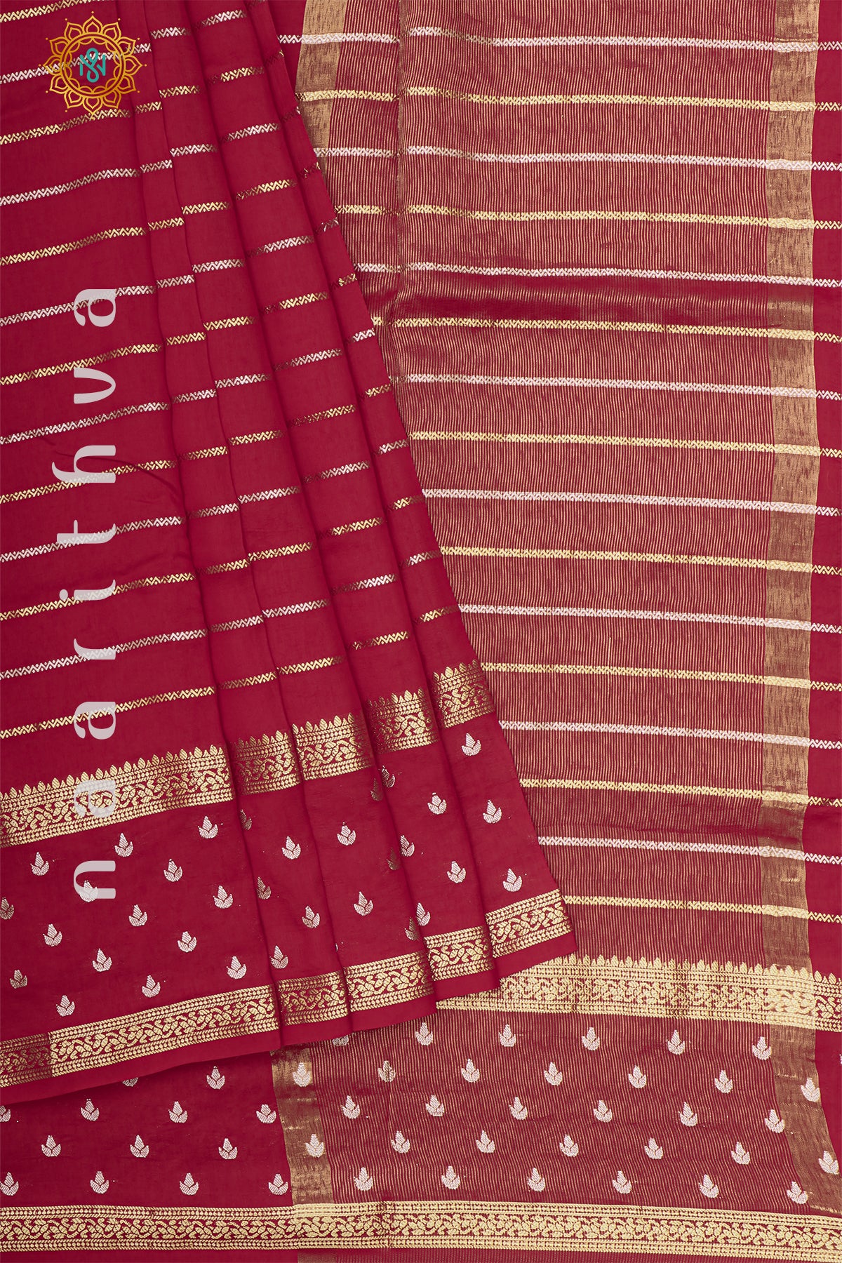 RED WITH YELLOW - DOLA SILK