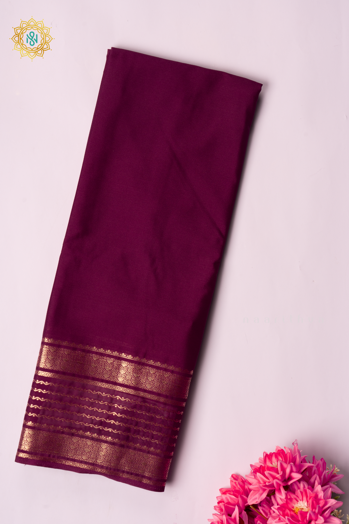 MAROON - SEMI MYSORE CREPE SILK