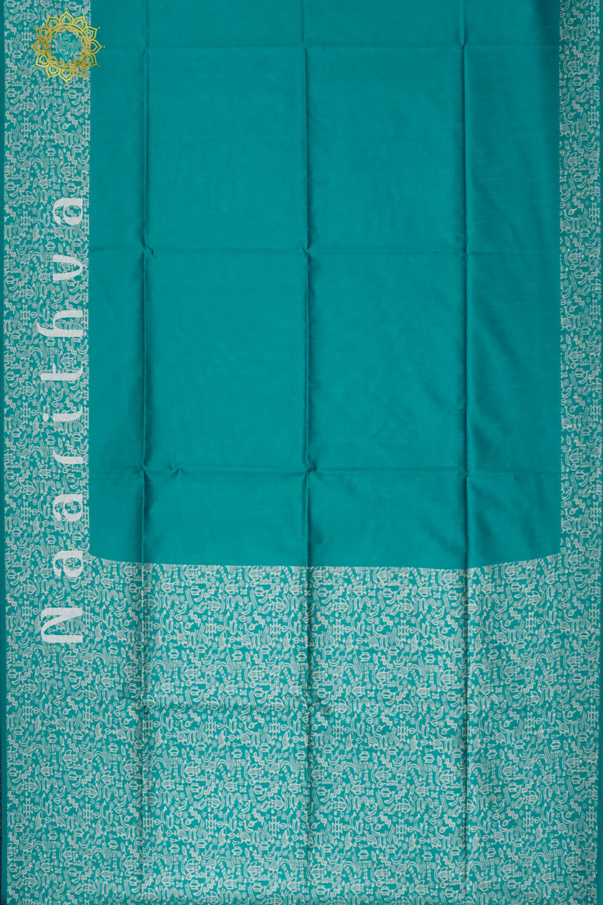 CYAN BLUE - POLY SILK COTTON