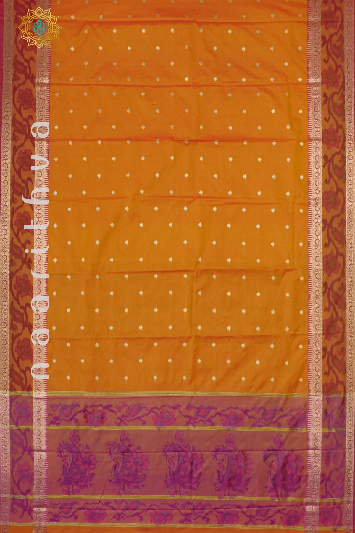 ORANGE WITH PINK - SEMI KANCHI