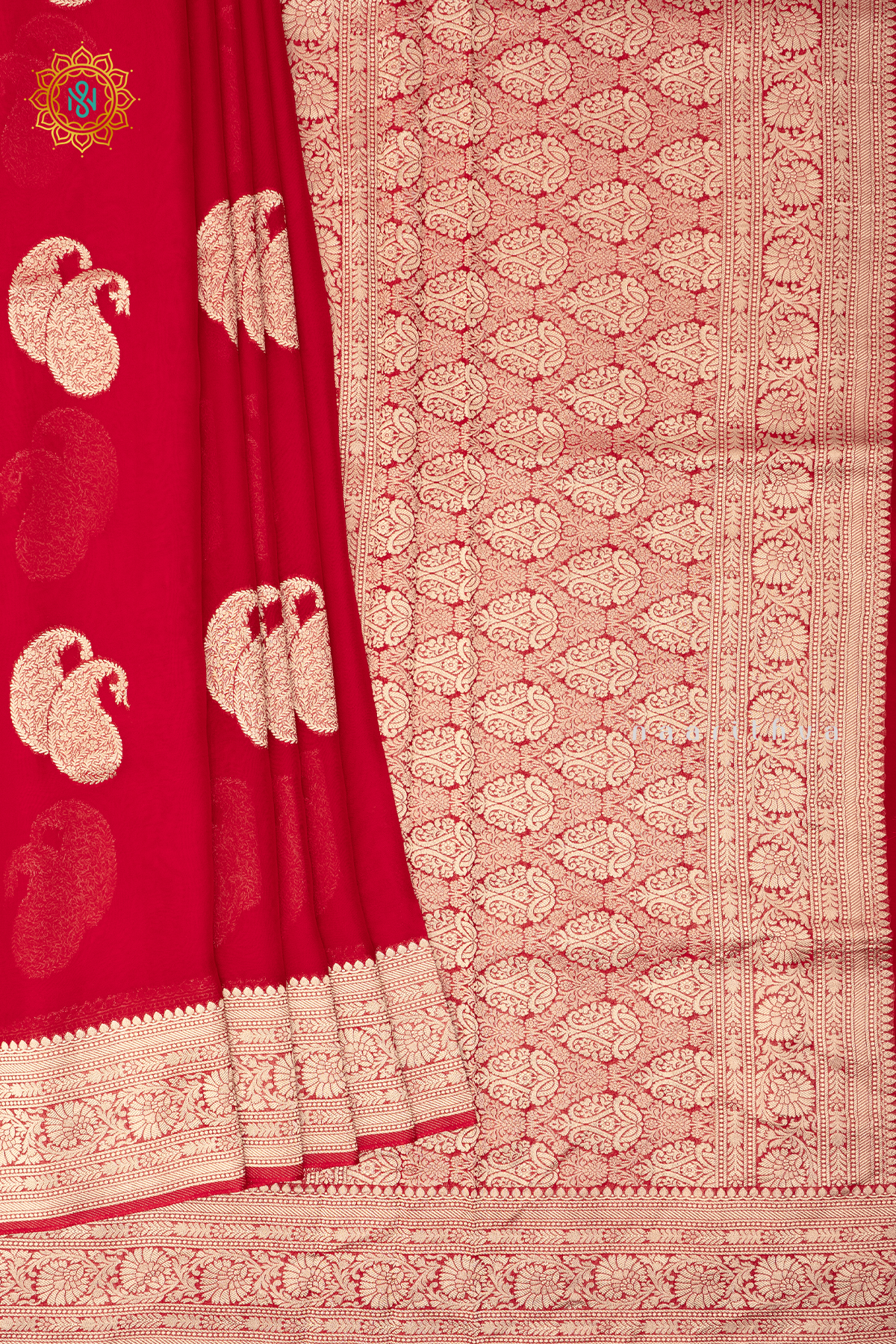 RED - SEMI GEORGETTE