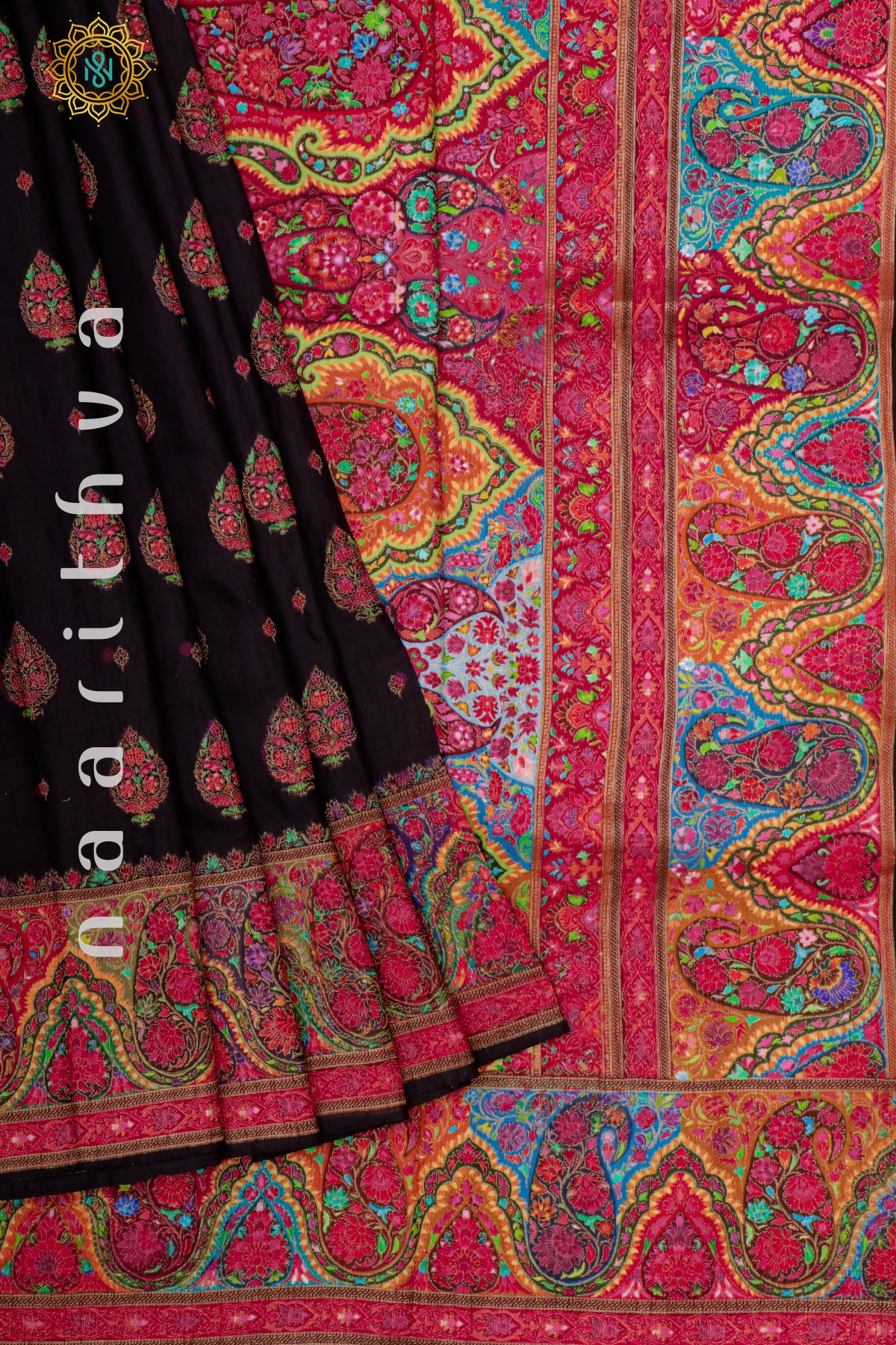 BLACK WITH PINK - DOLA SILK