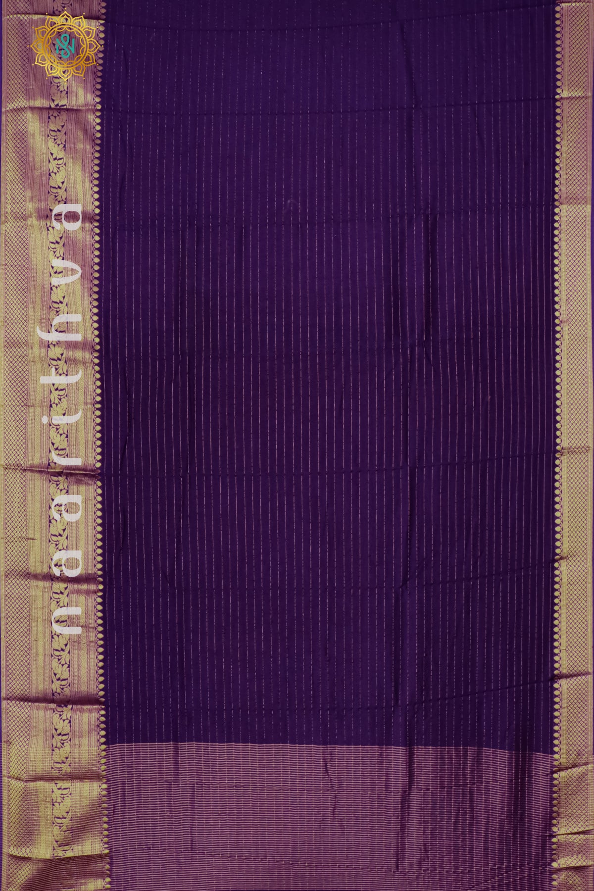 PURPLE WITH PINK - SEMI CREPE SILK