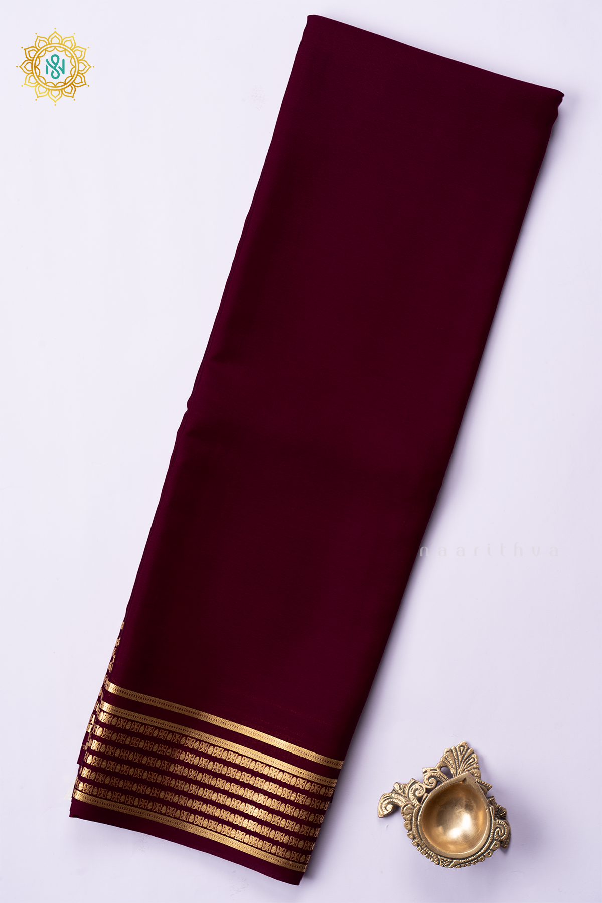 WINE - PURE MYSORE CREPE SILK
