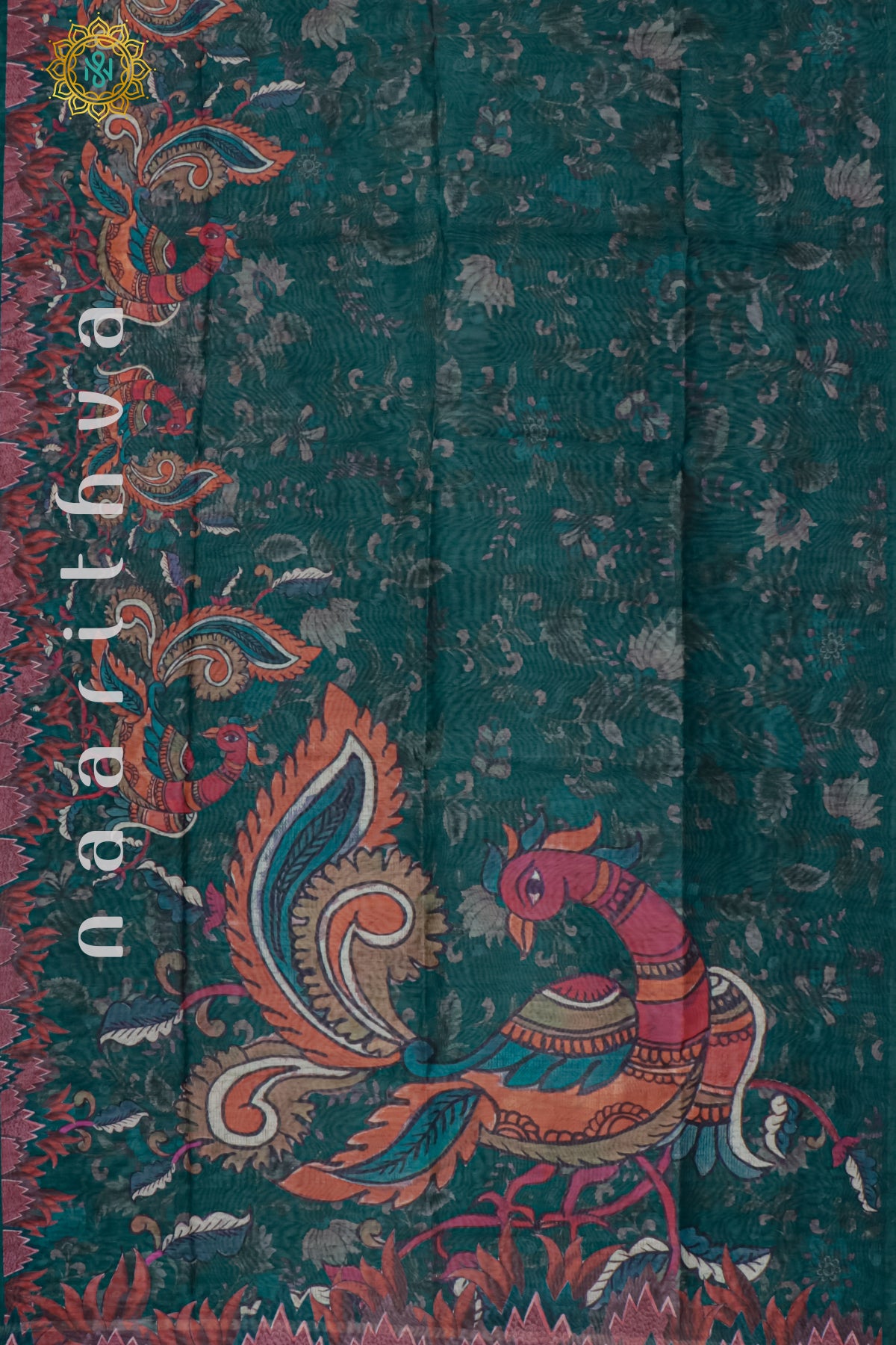 PEACOCK GREEN - CHANDERI SILK COTTON