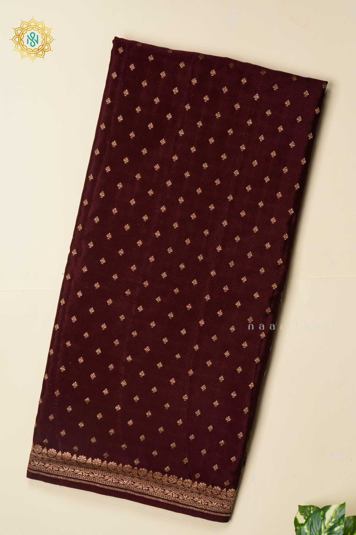 BROWN - PURE BANARASI CREPE