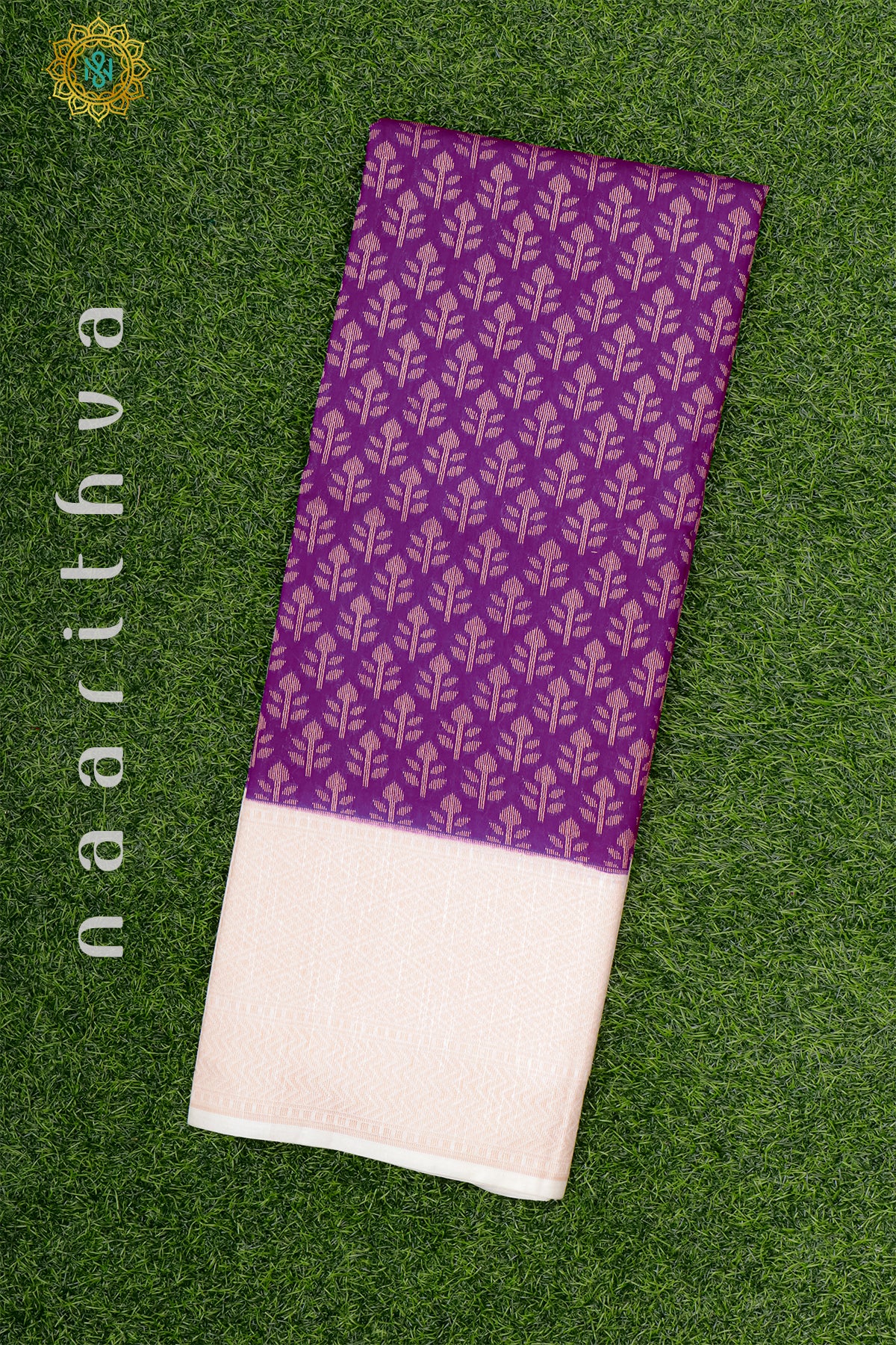 MAGENTA WITH OFF WHITE - JUTE COTTON