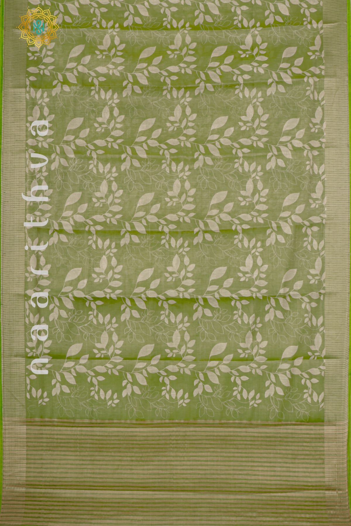 PARROT GREEN - TISSUE SAREE