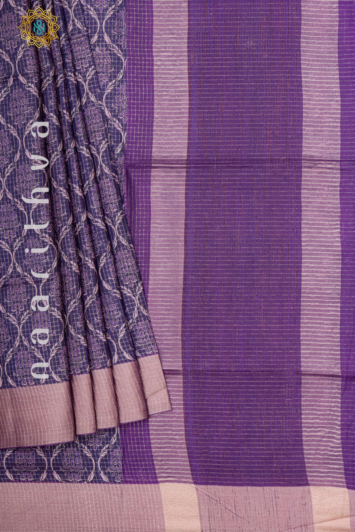 PURPLE - SEMI TUSSAR SILK