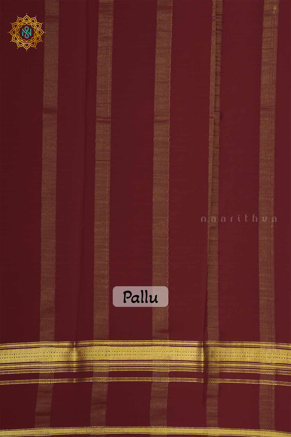 BOTTLE GREEN WITH MAROON - PURE MYSORE CREPE SILK