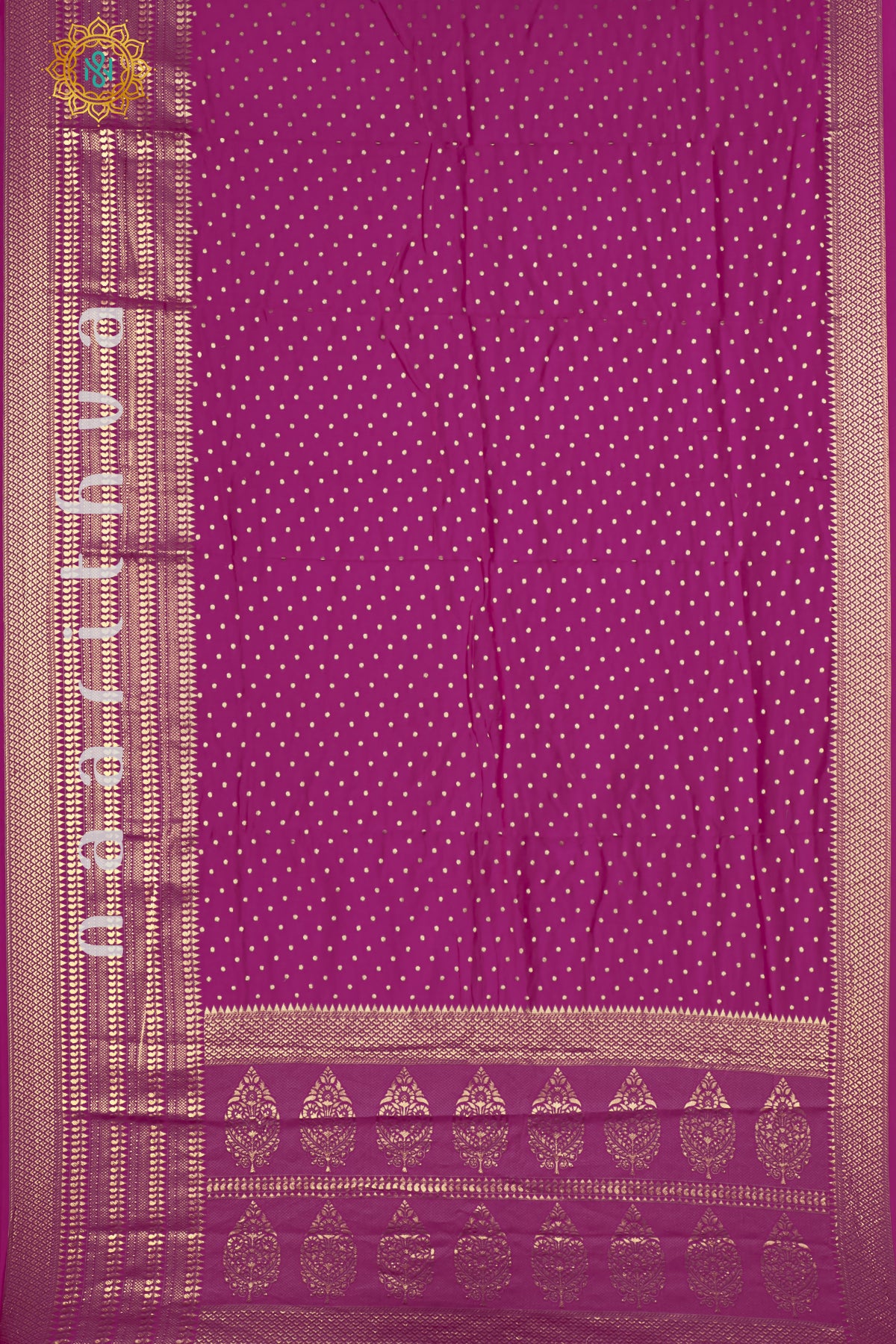 RANI PINK WITH PEACOCK BLUE - DOLA SILK