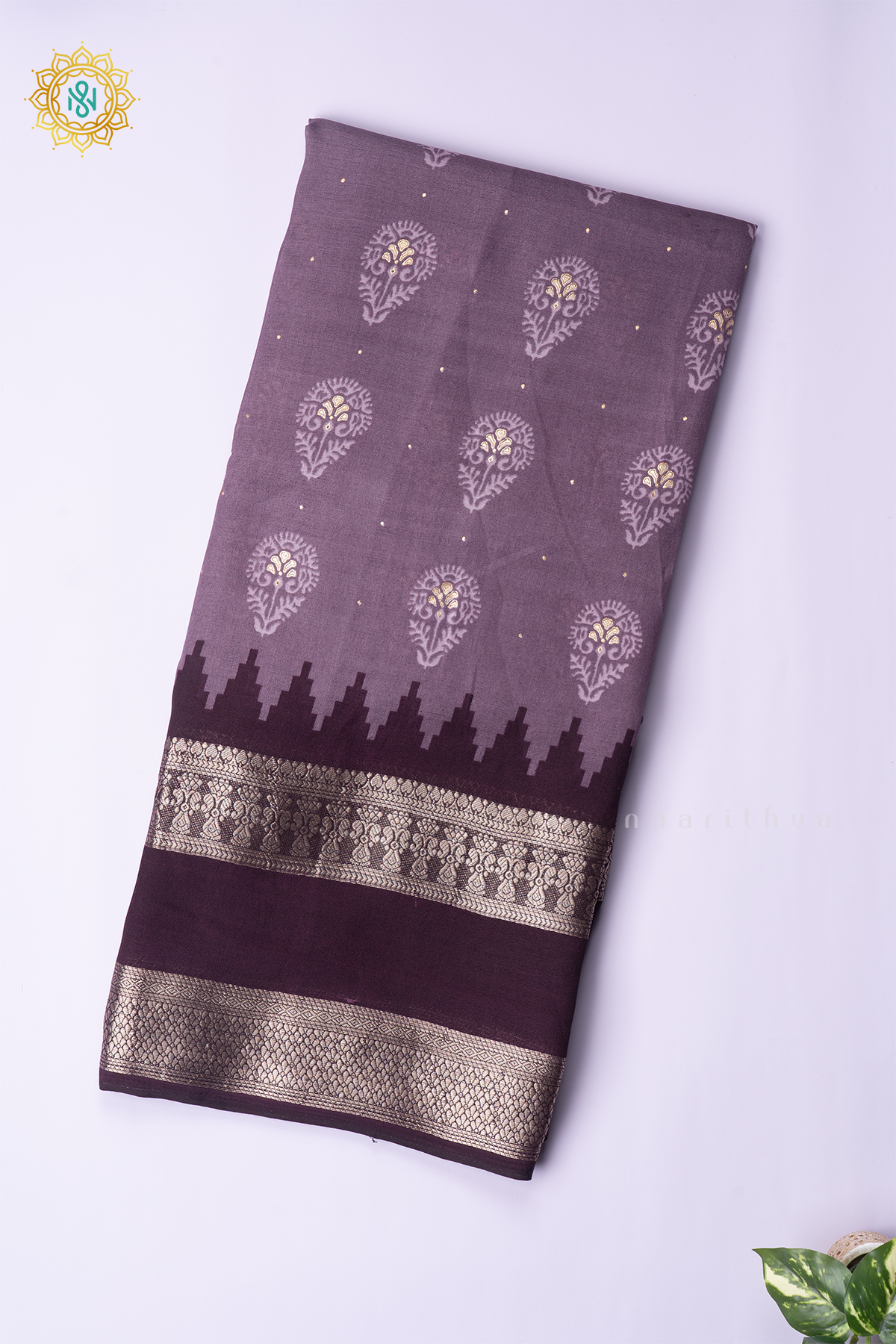 LAVEDNER WITH DEEP WINE - SEMI GEORGETTE
