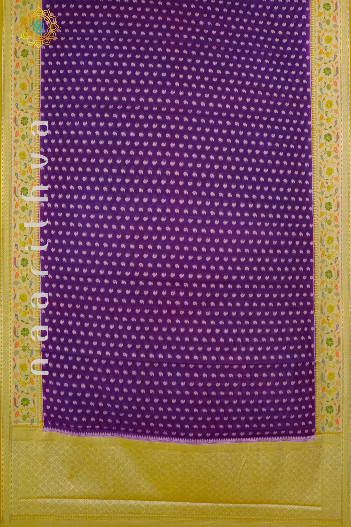 PURPLE WITH YELLOW - JUTE COTTON