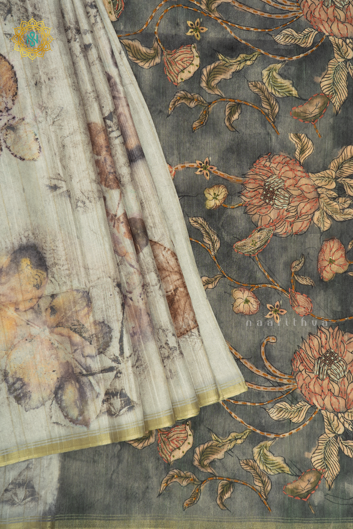 GREY WITH ELEPHANT GREY - KOTHA TUSSAR SILK