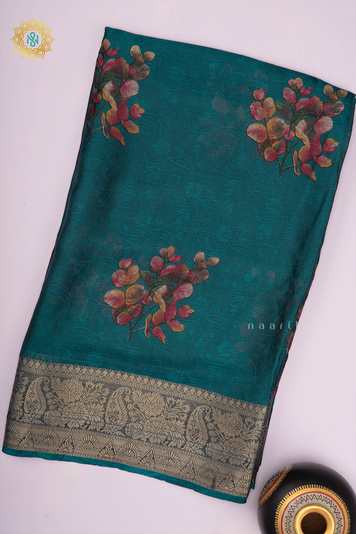 PEACOCK GREEN - SEMI GEORGETTE