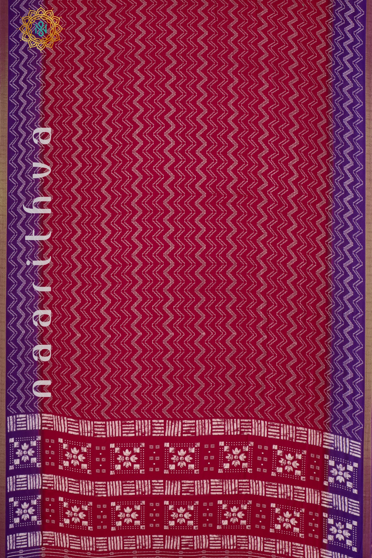 PINKISH RED WITH PURPLE - SEMI GEORGETTE