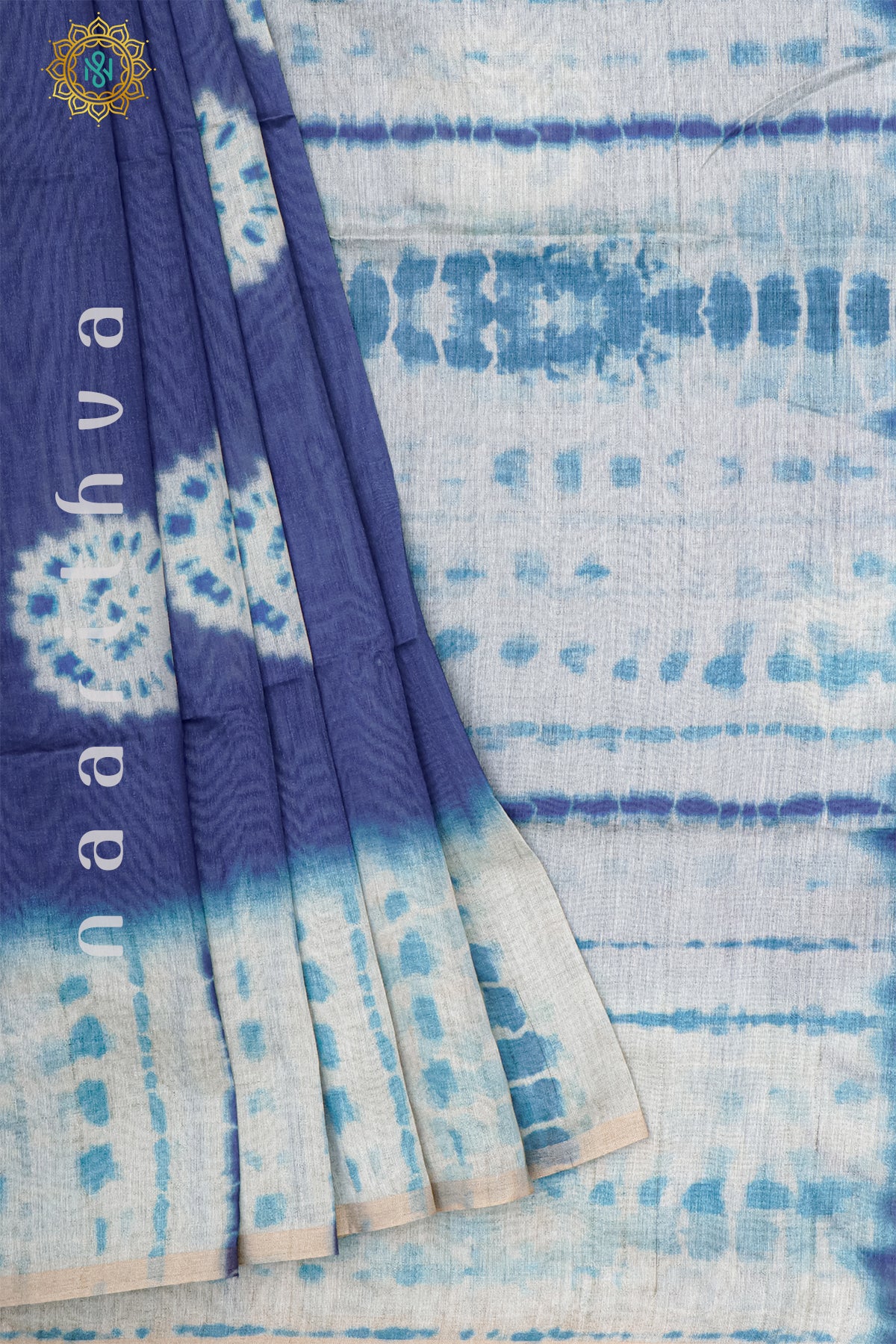 BLUE - SEMI TUSSAR SILK