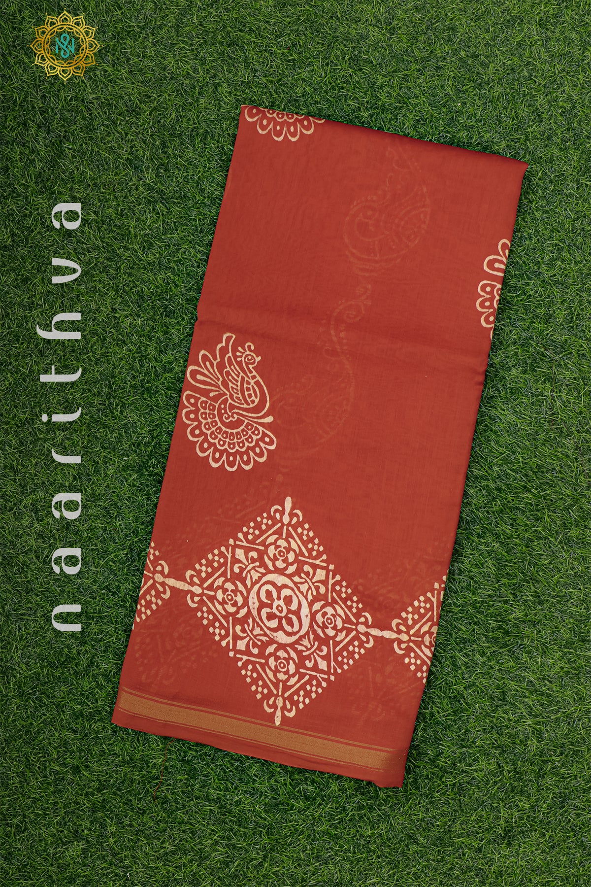 ORANGE - CHANDERI COTTON