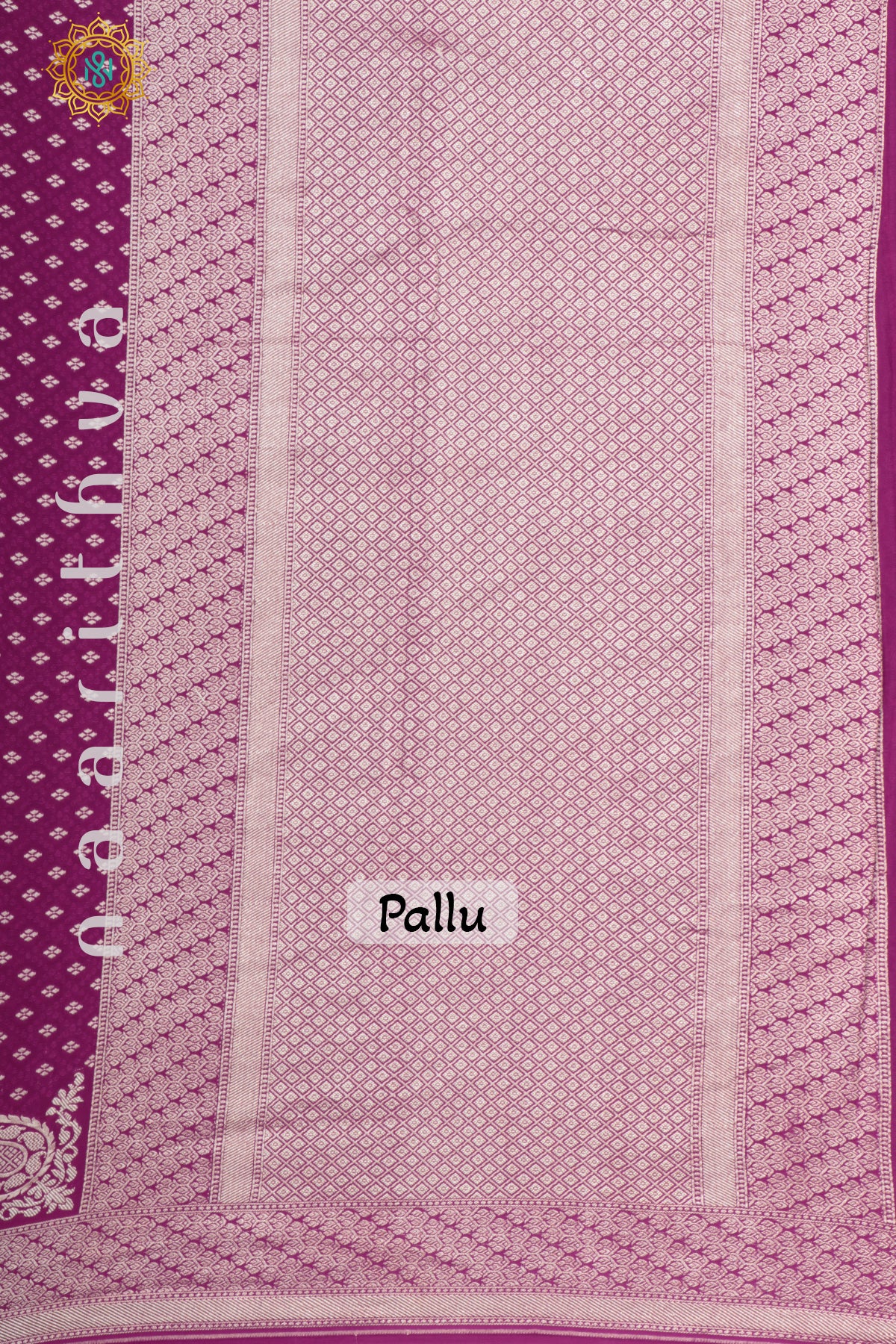PINK WITH GREEN - PURE BANARASI CREPE