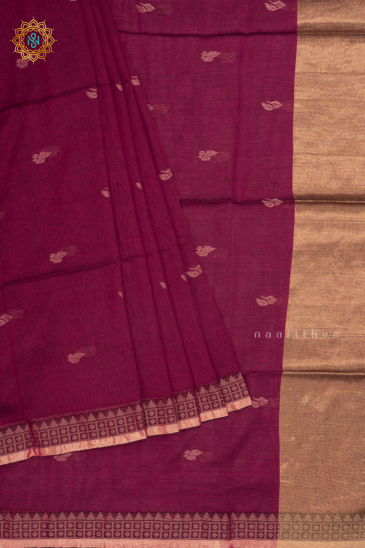 MAGENTA -  MUL COTTON SAREE