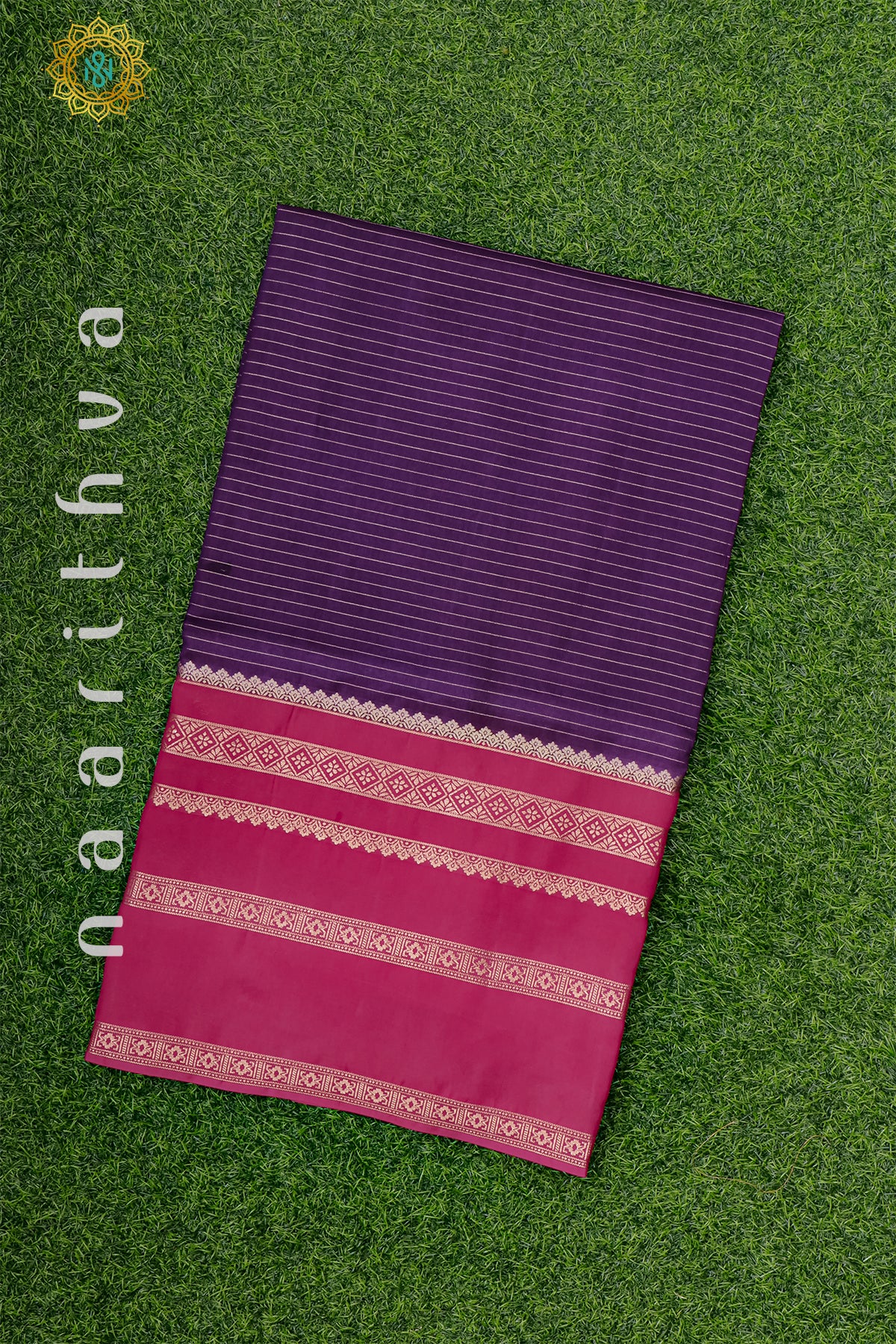 PURPLE WITH PINK - DOLA SILK