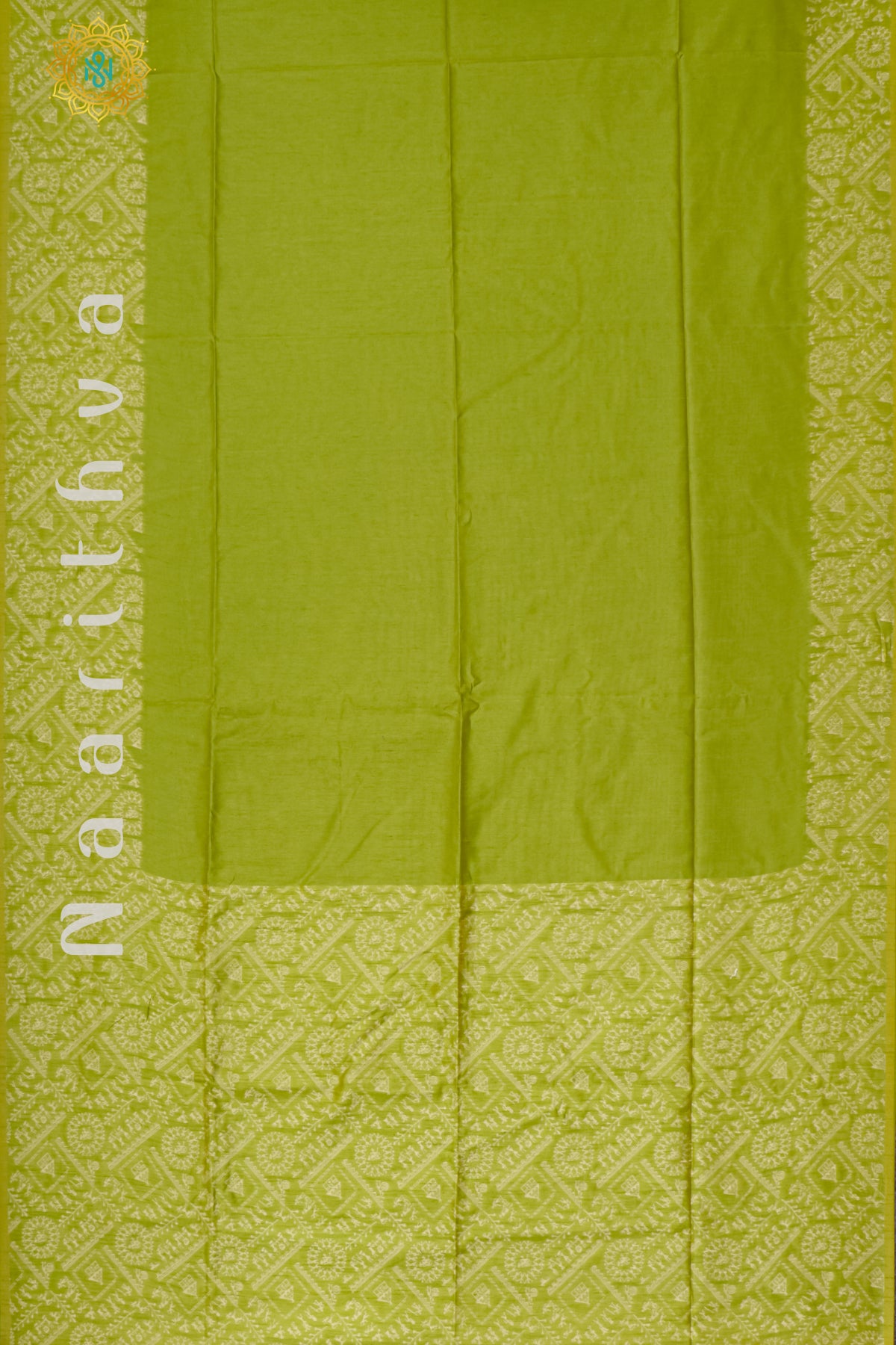 PARROT GREEN - POLY SILK COTTON