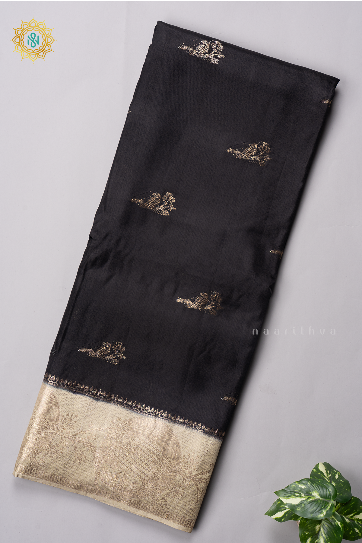 BLACK WITH OFF WHITE - DOLA SILK