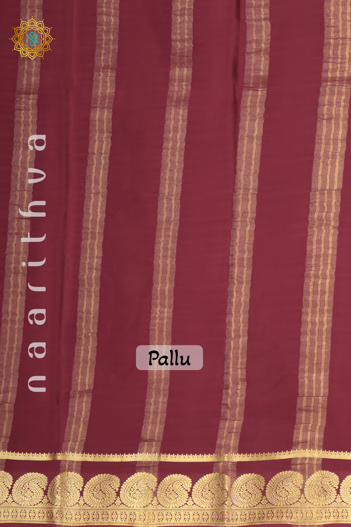 PARROT GREEN WITH MAROON - PURE MYSORE CREPE SILK