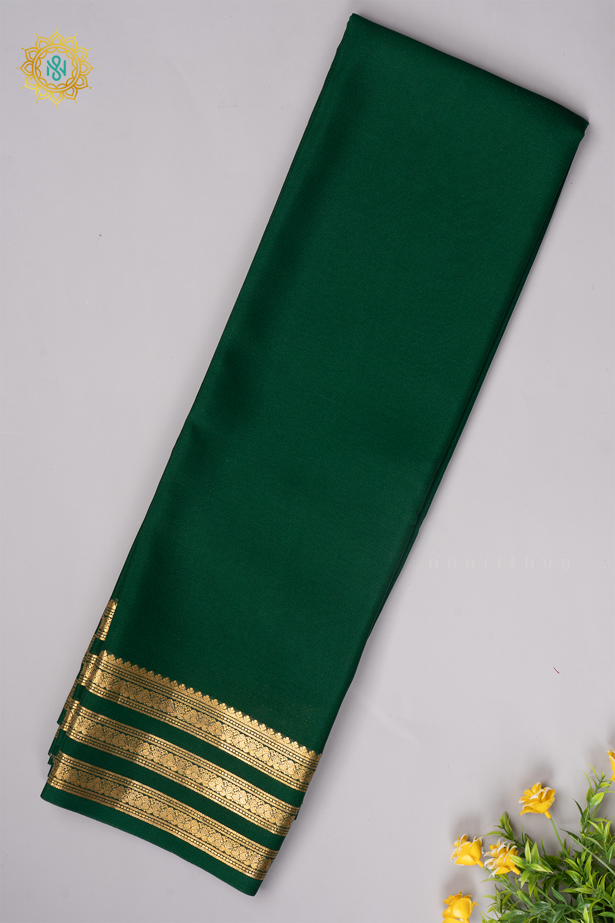 GREEN - PURE MYSORE CREPE SILK