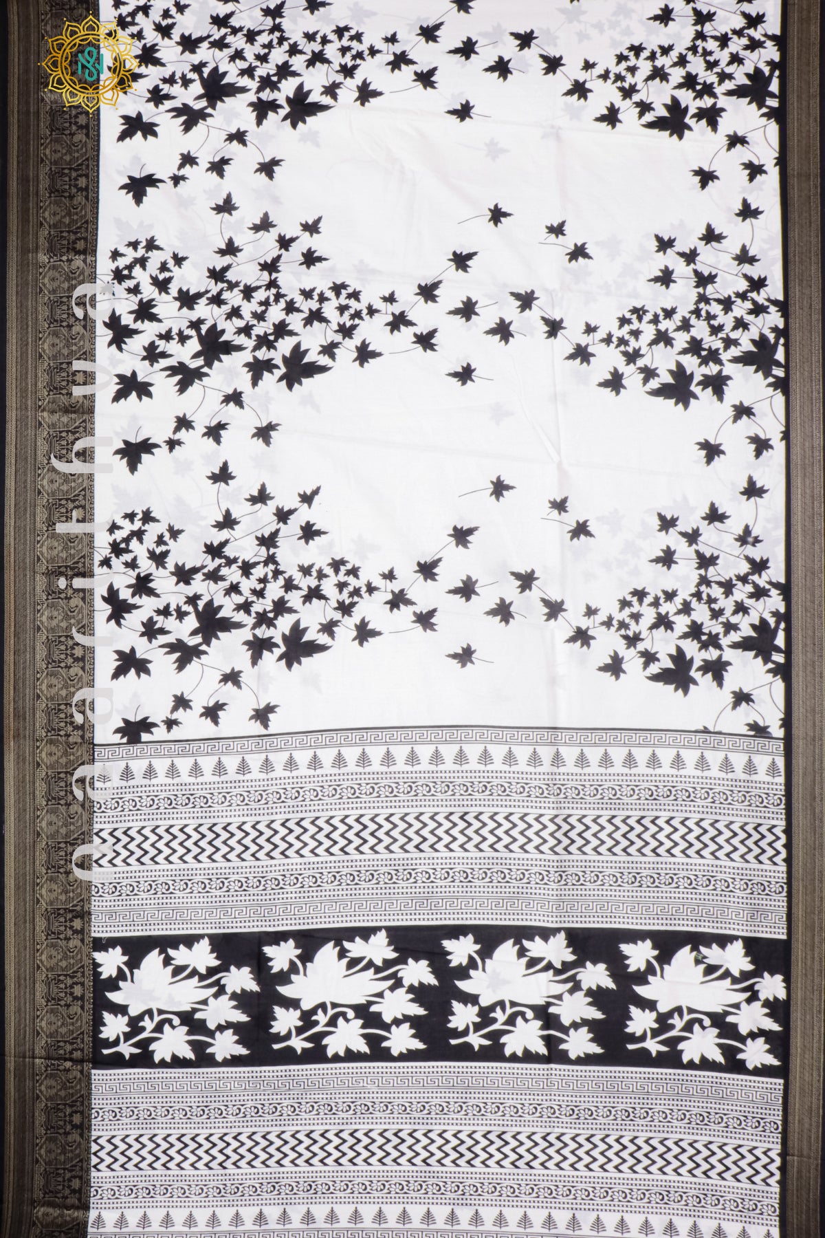 WHITE WITH BLACK - DOLA SILK