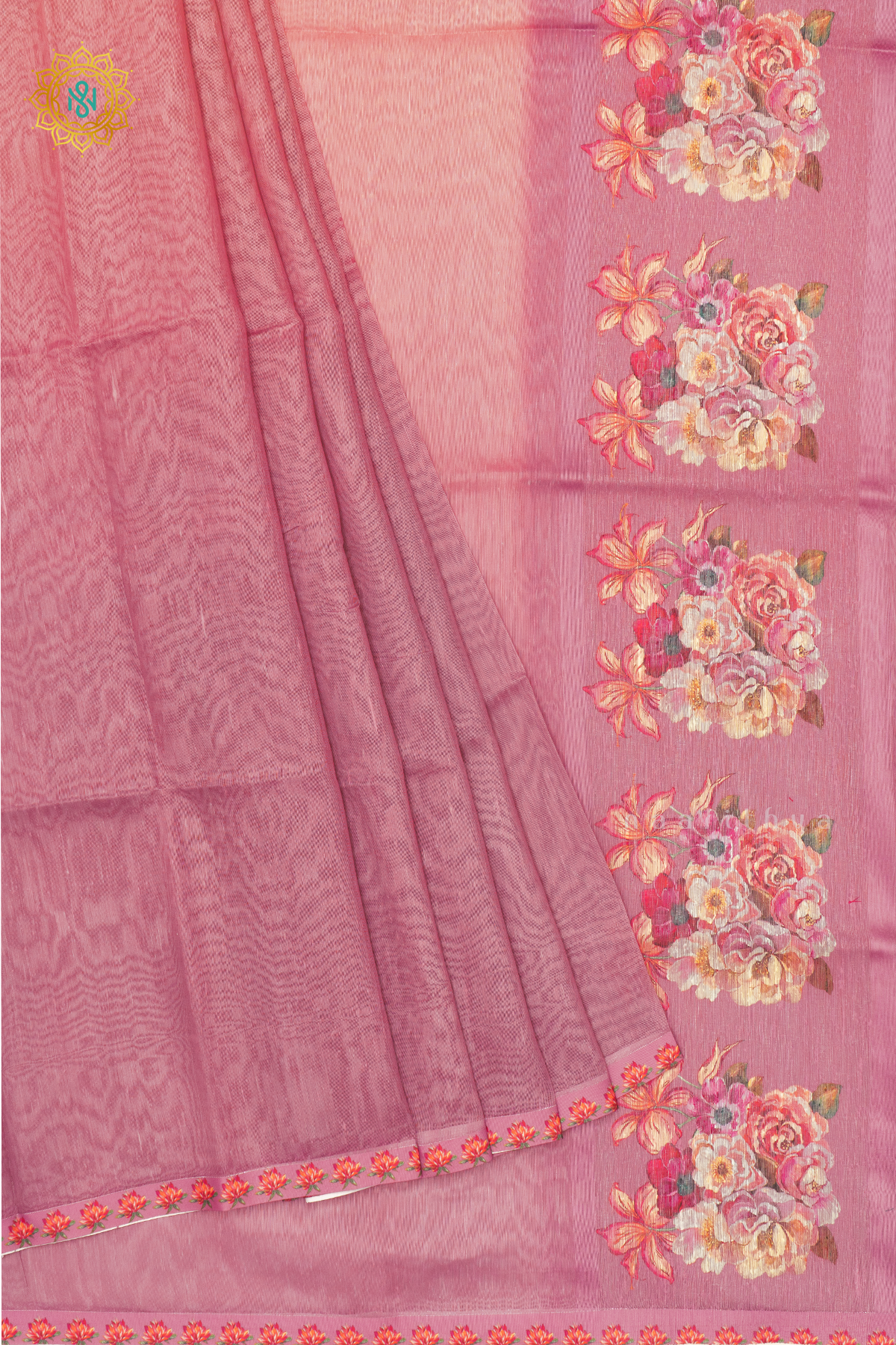 DUAL SHADE OF LIGHT PINK - LINEN BY COTTON