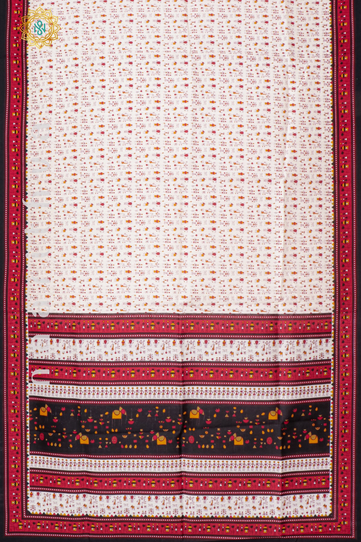 WHITE WITH RED & BLACK - KOTHA TUSSAR