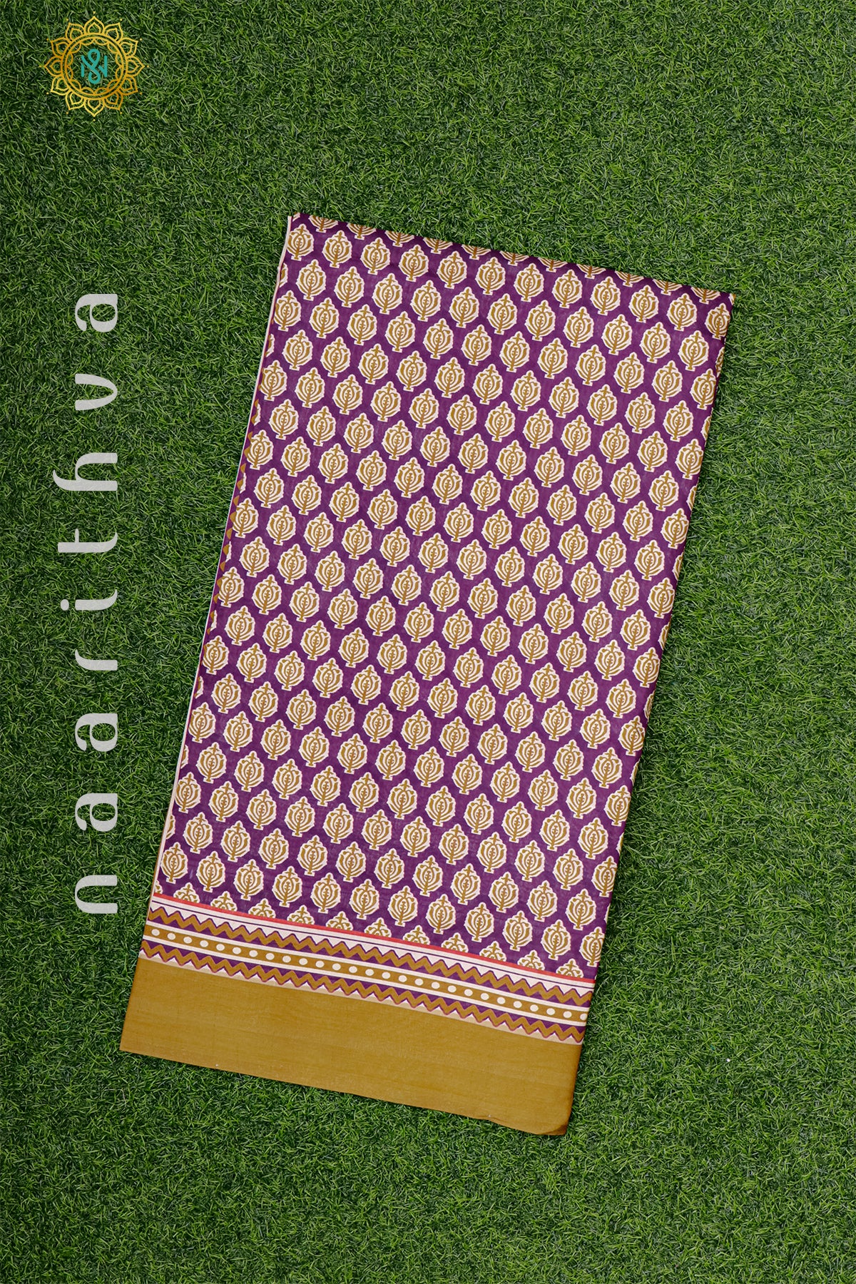 PURPLE WITH MUSTARD - DOLA SILK