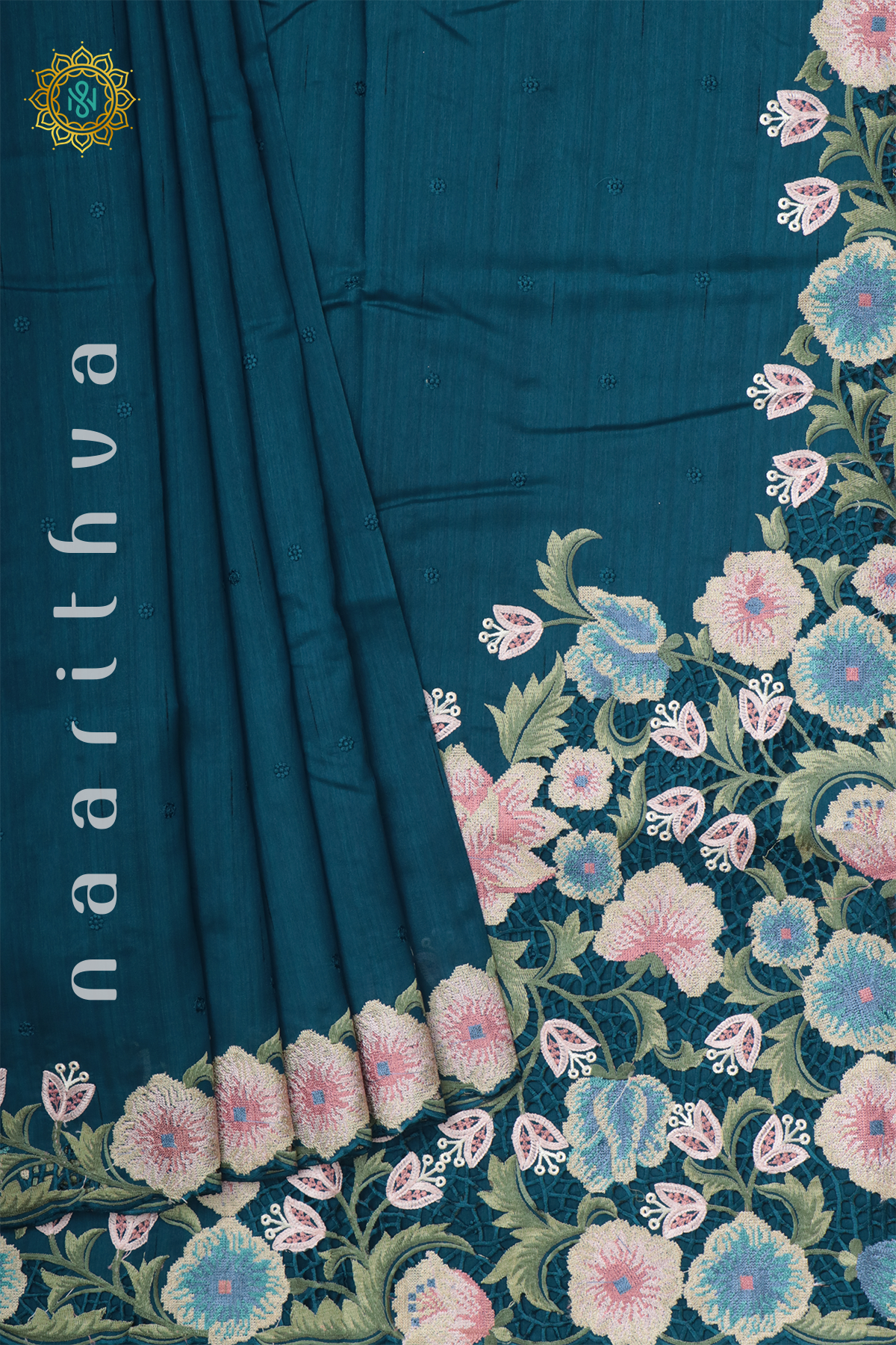 PEACOCK BLUE - SEMI TUSSAR SILK