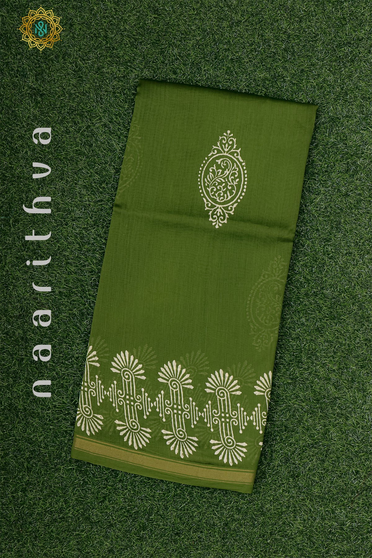 GREEN - CHANDERI  COTTON