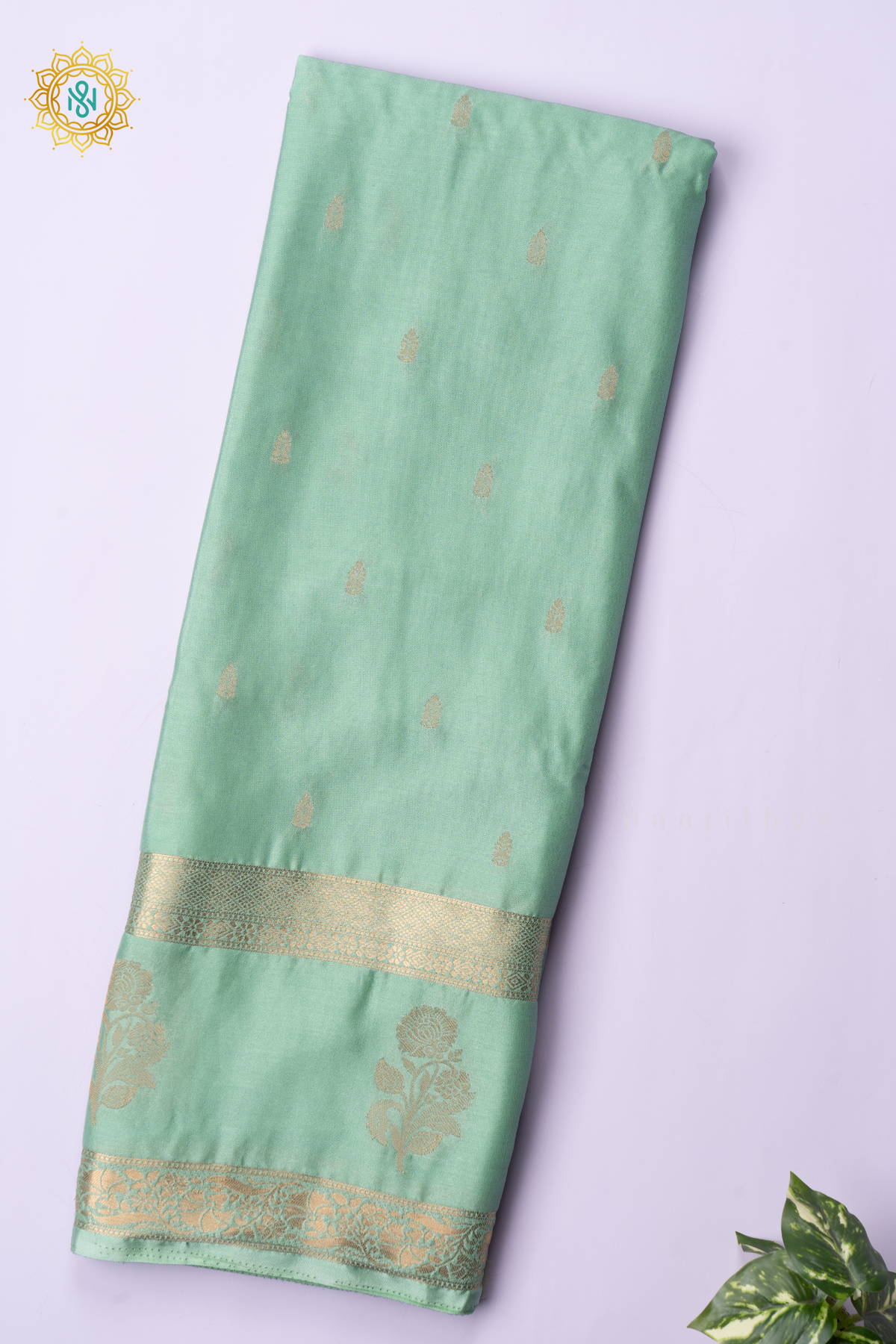 PISTA GREEN - SEMI MYSORE CREPE SILK