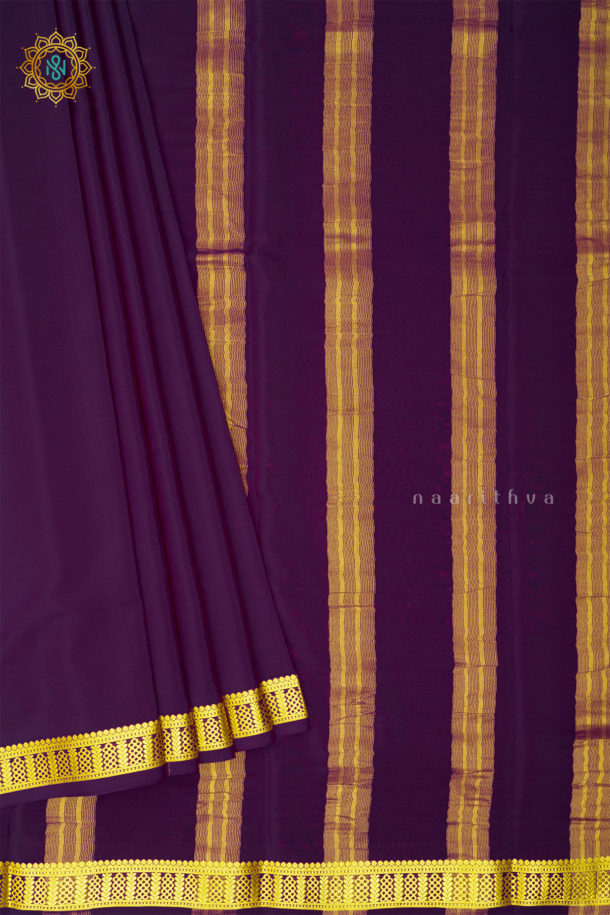 WINE - PURE MYSORE CREPE SILK
