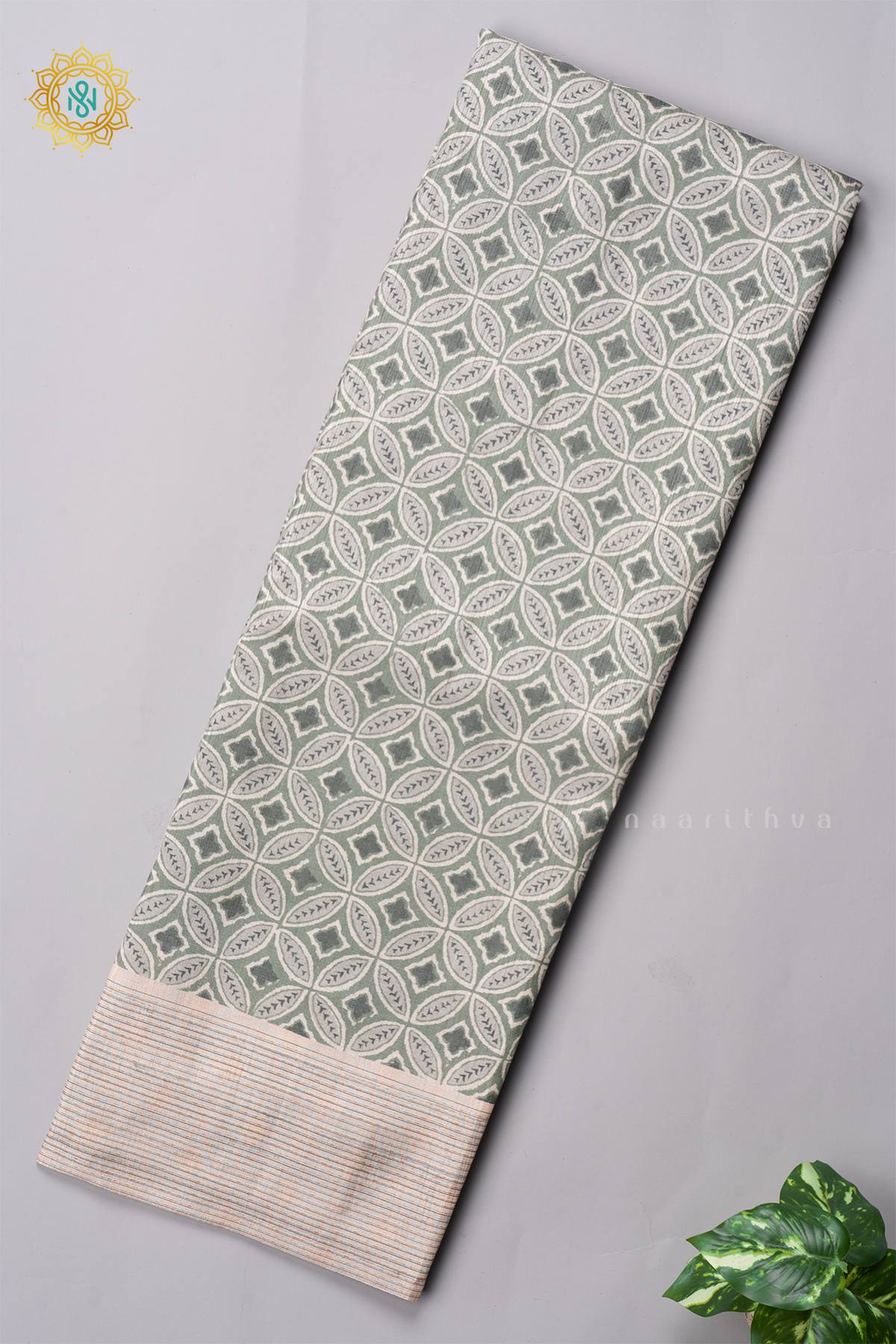 GREEN WITH OFF WHITE - KOTHA TUSSAR