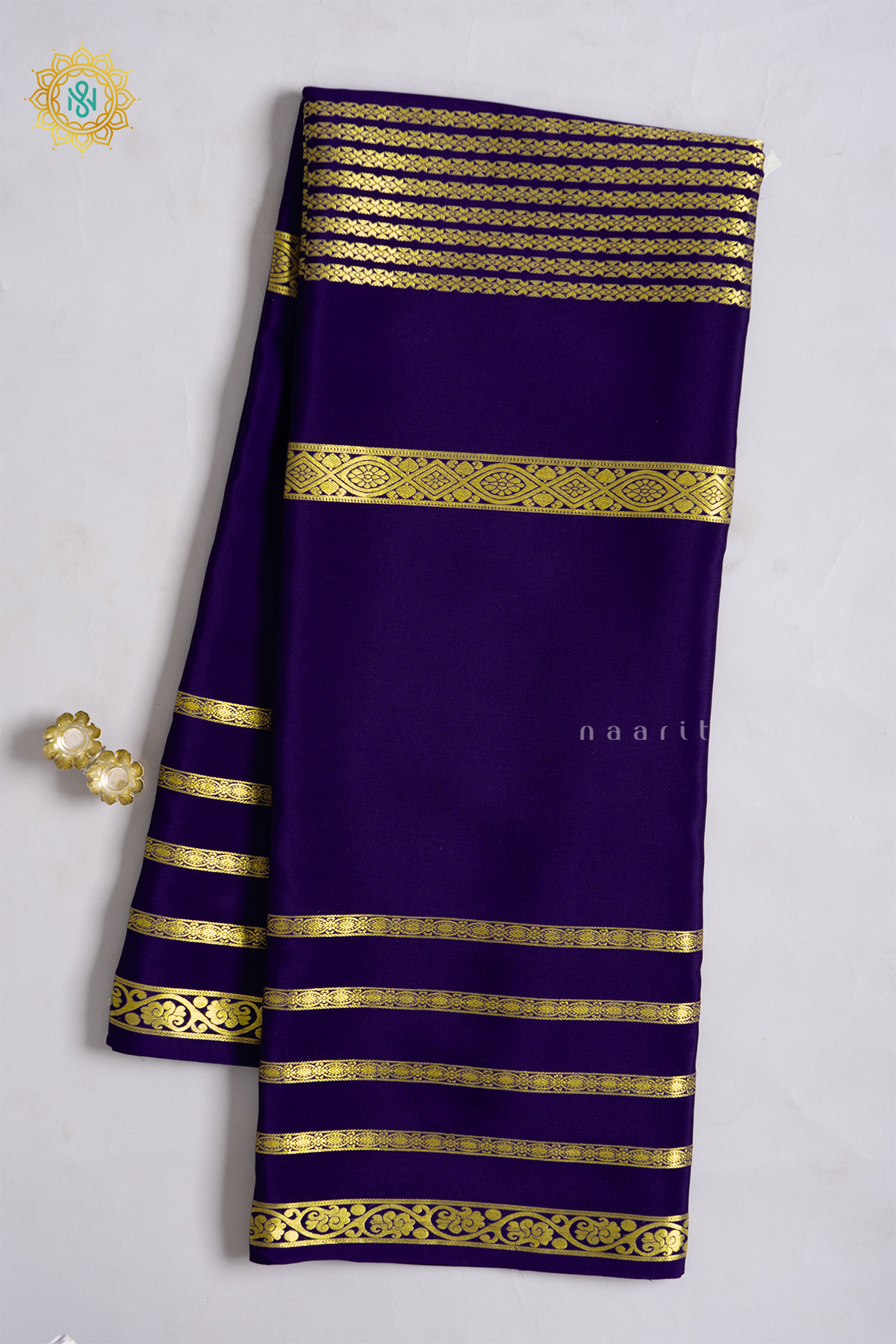 BLUE - PURE MYSORE CREPE SILK