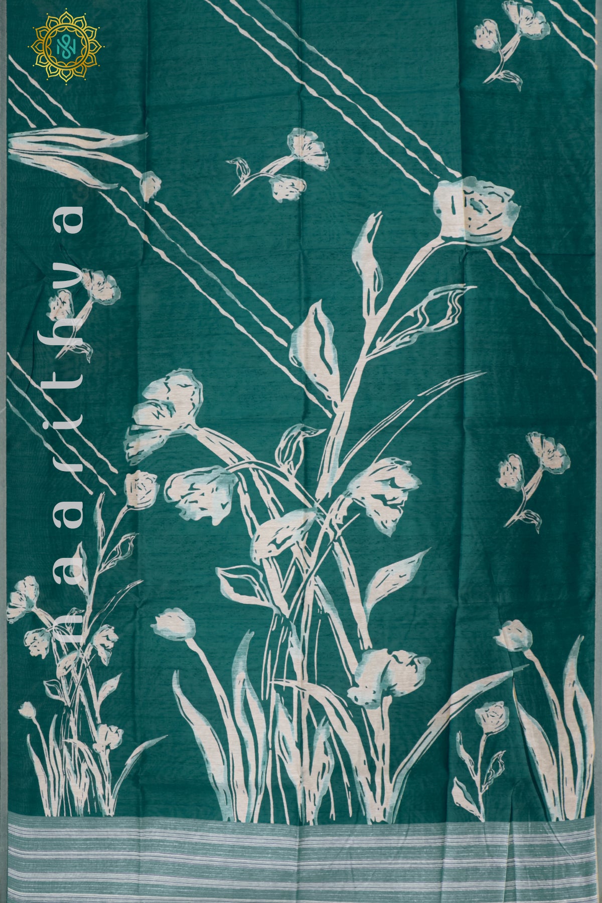 PEACOCK GREEN - SEMI TUSSAR SILK