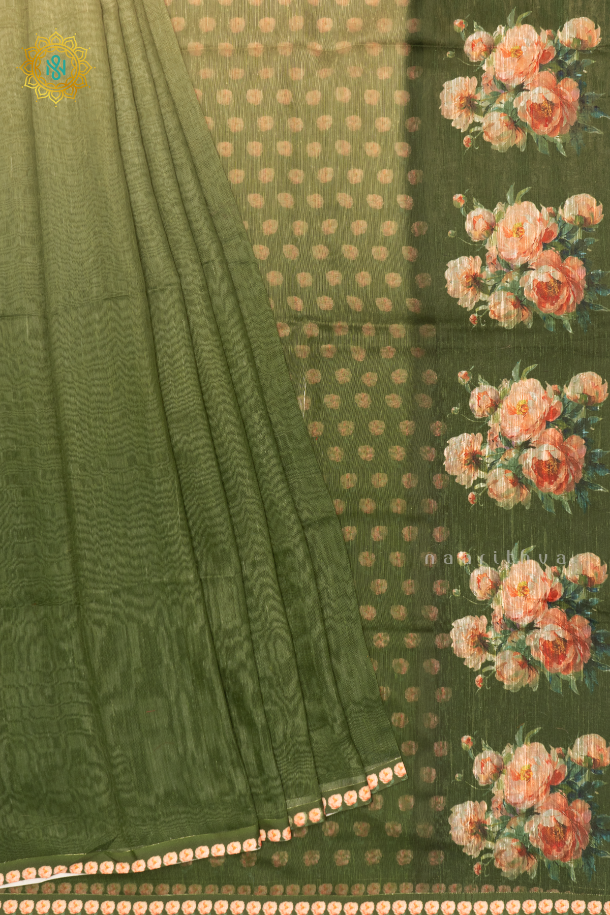 DUAL SHADE OF GREEN - LINEN BY COTTON