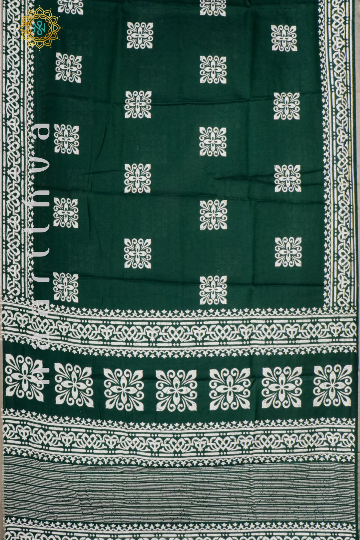 BOTTLE GREEN - SEMI GEORGETTE