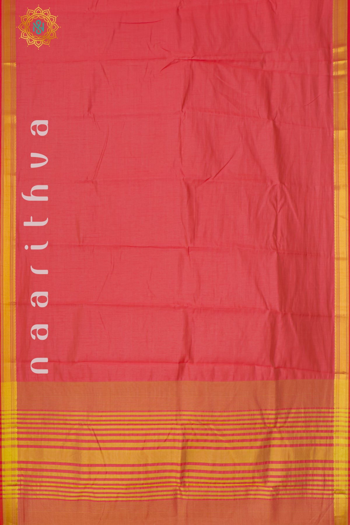 REDDISH PINK - SEMI RAW SILK