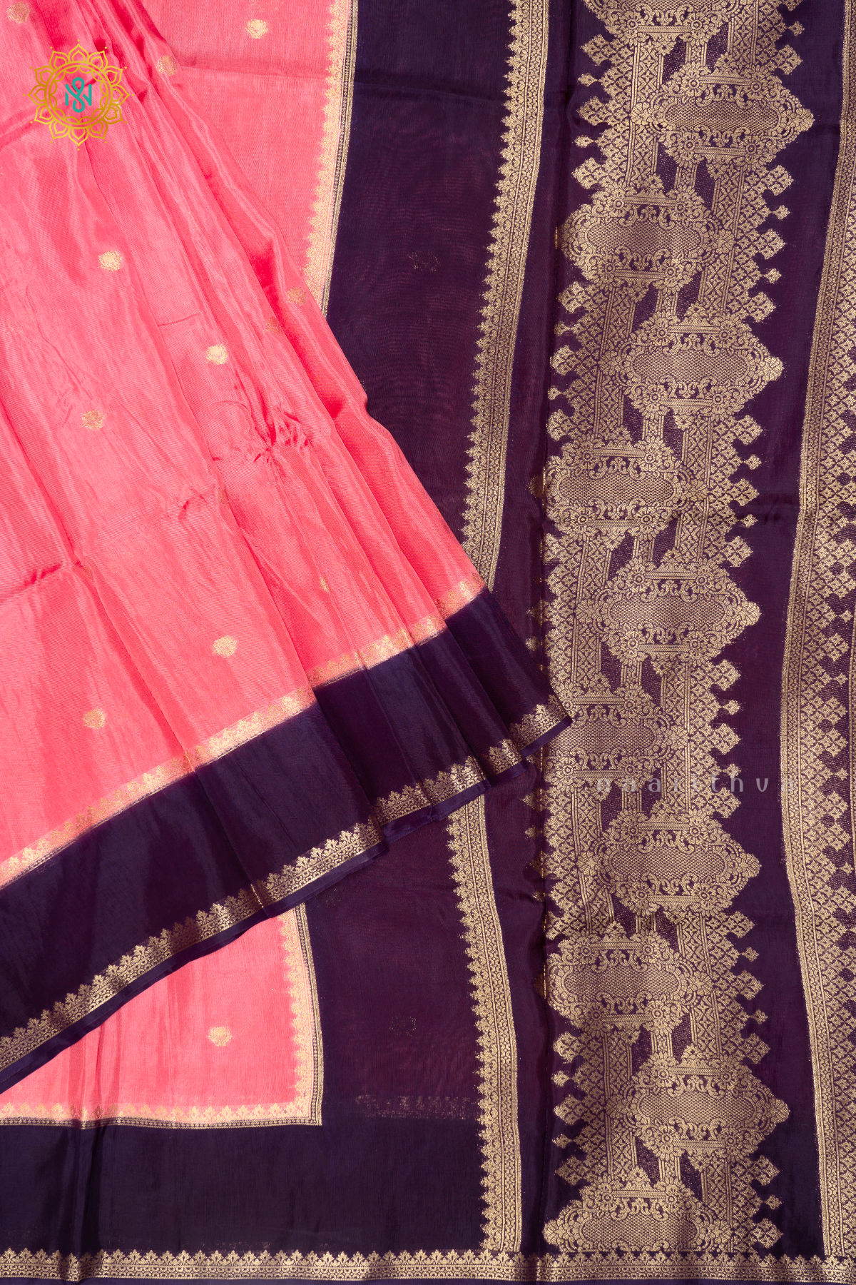 PINK WITH PURPLE - DOLA SILK