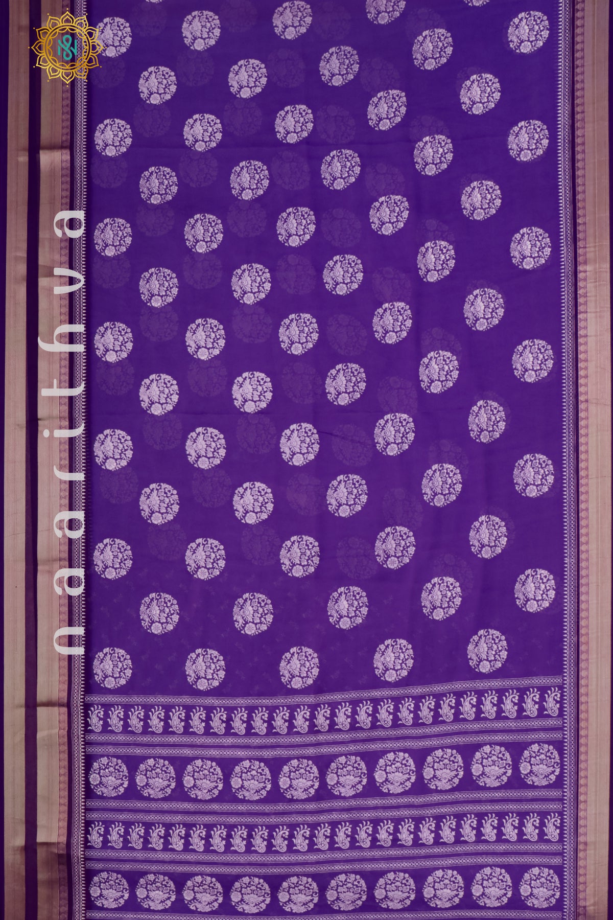 LAVENDER WITH PURPLE - SEMI GEORGETTE