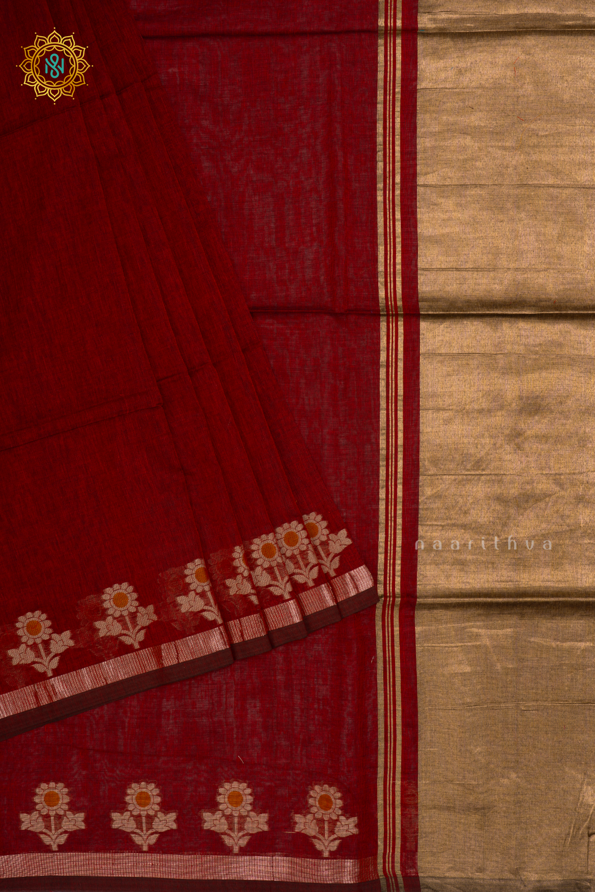 MAROON - MUL COTTON SAREE