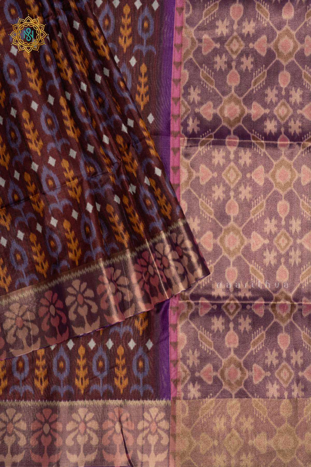 DARK BROWN WITH LIGHT PURPLE - KOTHA TUSSAR