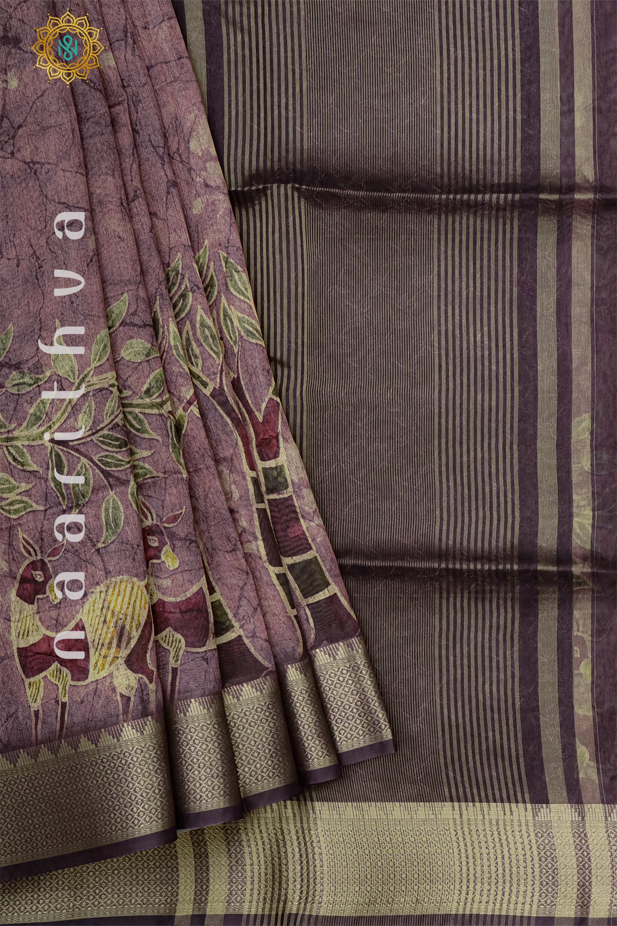 LAVENDER - SEMI TUSSAR SILK